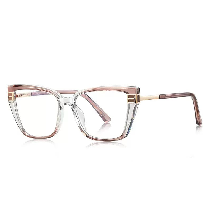 Cat-eye glasses frames in red gradient